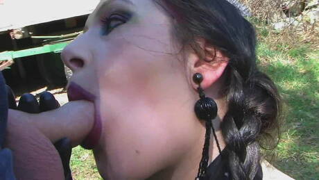 Dirty Angelina offers a free pic gallery with adolescent damsel in sucking on cock scene